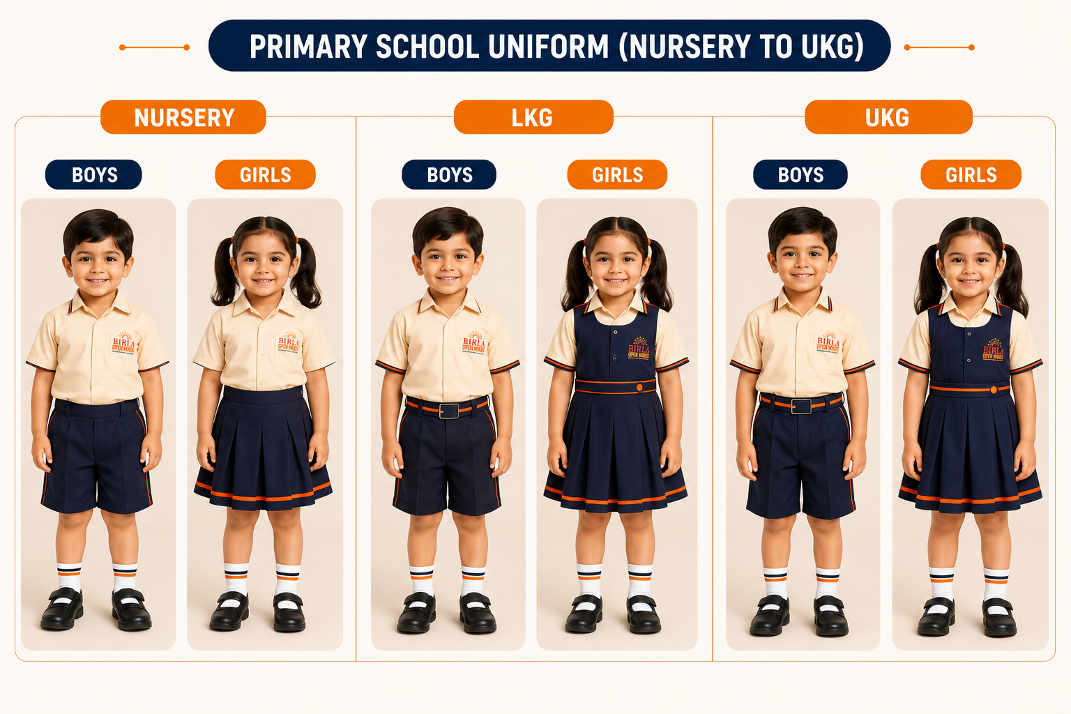 Nursery LKG and UKG school uniform